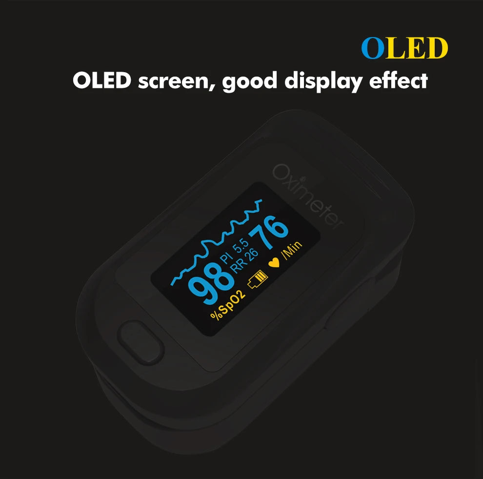 KIUZOU Finger Pulse Oximeter – OLED Blood Oxygen & Heart Rate Monitor - Image 4