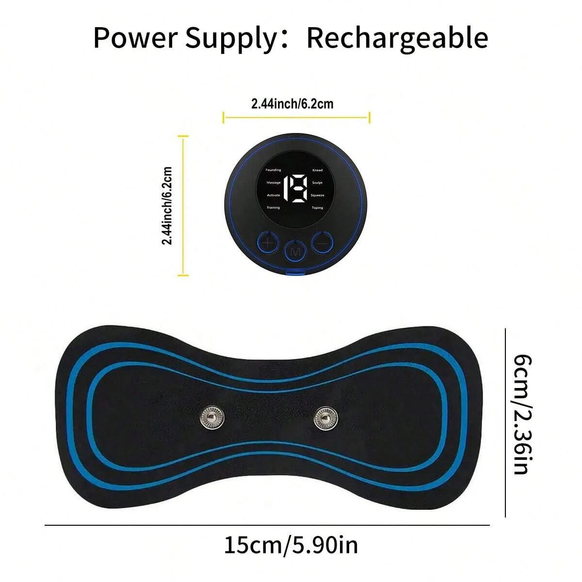 1PC Smart Mini Neck Massager Sticker – USB Rechargeable Portable Shoulder & Neck Massager - Image 4