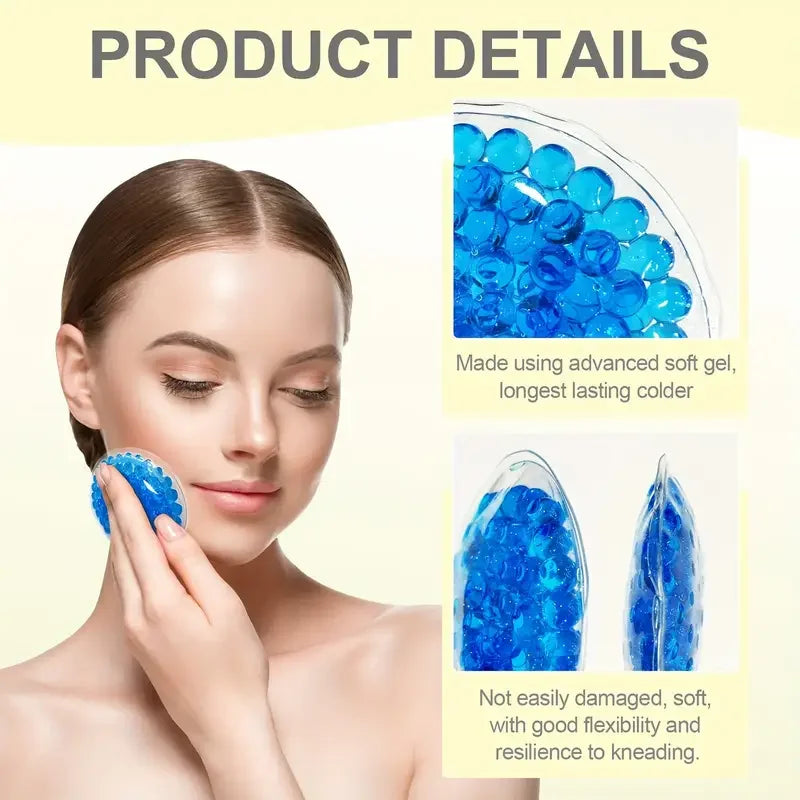 2pcs Reusable Facial Lip & Eye Ice Packs – Hot & Cold Gel Bead Compress for Pain Relief & Skincare - Image 5