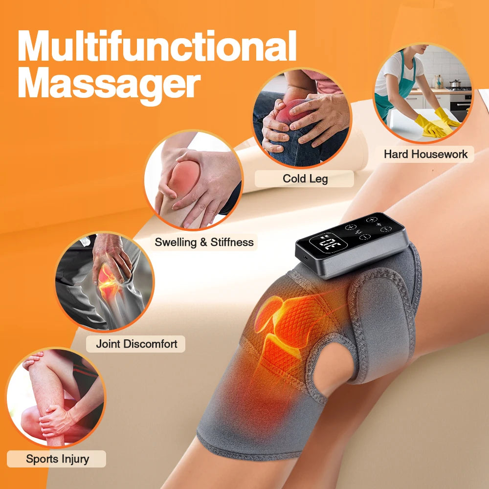 Electric Knee Massager – 3 Vibration Modes & 5-Level Heat Compress for Knee, Shoulder & Elbow - Image 2