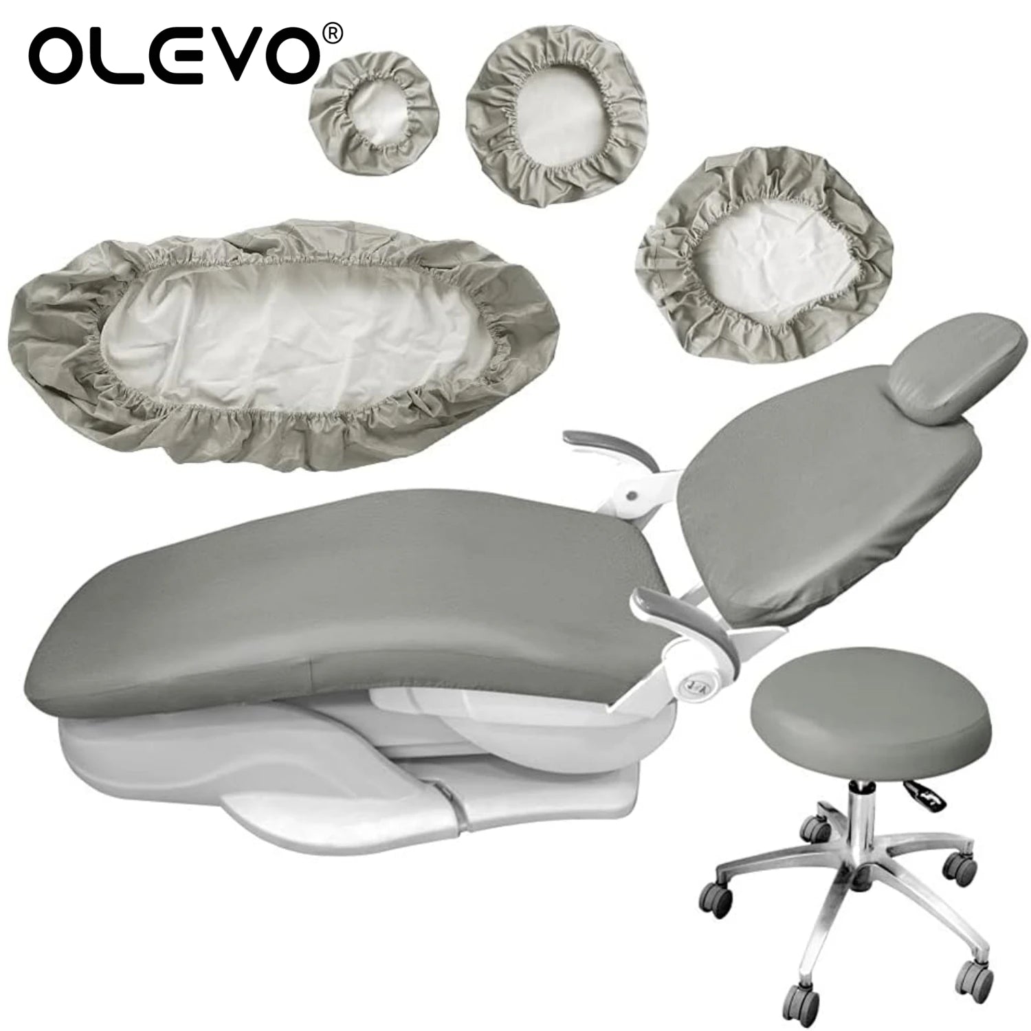 4-Piece PU Leather Dental Chair Seat Cover Set – Waterproof & Elastic Protection - Image 5
