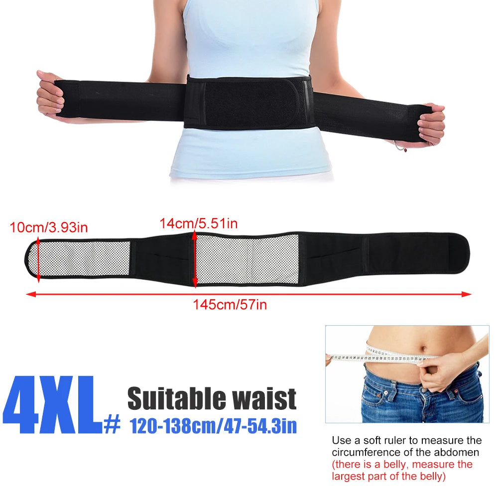 Tcare Tourmaline Self-Heating Back Support Belt – Adjustable Magnetic Therapy Waist Brace - Image 7