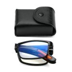 Folding Reading Glasses with Case – Anti Blue Light, Portable Pocket Eyewear for Men & Women