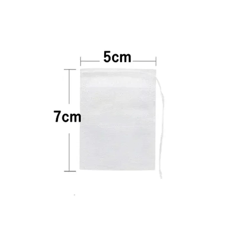 200/50PCS Disposable Tea Filter Bags – Non-Woven Fabric with Drawstring - Image 12