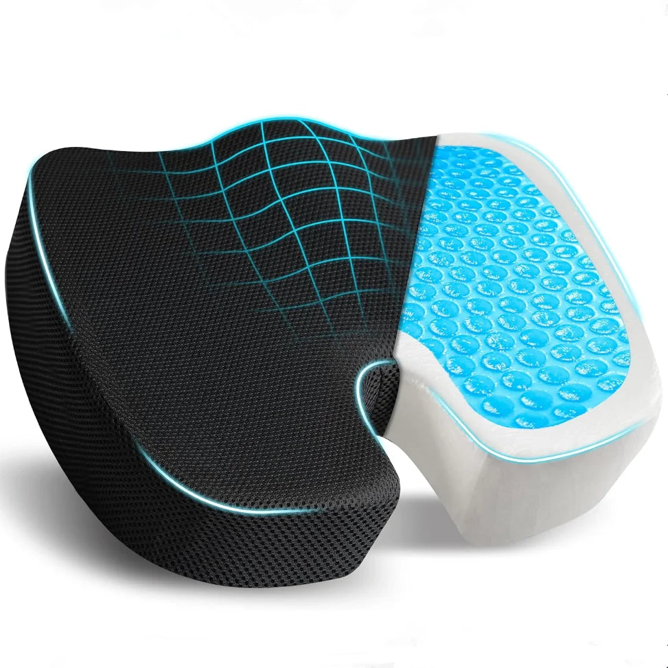 Gel Orthopedic Memory Foam Seat Cushion – U-Shaped Coccyx Support for Car, Office & Travel - Image 7