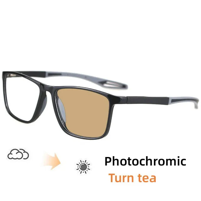 TR90 Sports Photochromic Eyewear – Anti-Blue Light Glasses with Flexible Spring Hinges for Men - Image 7