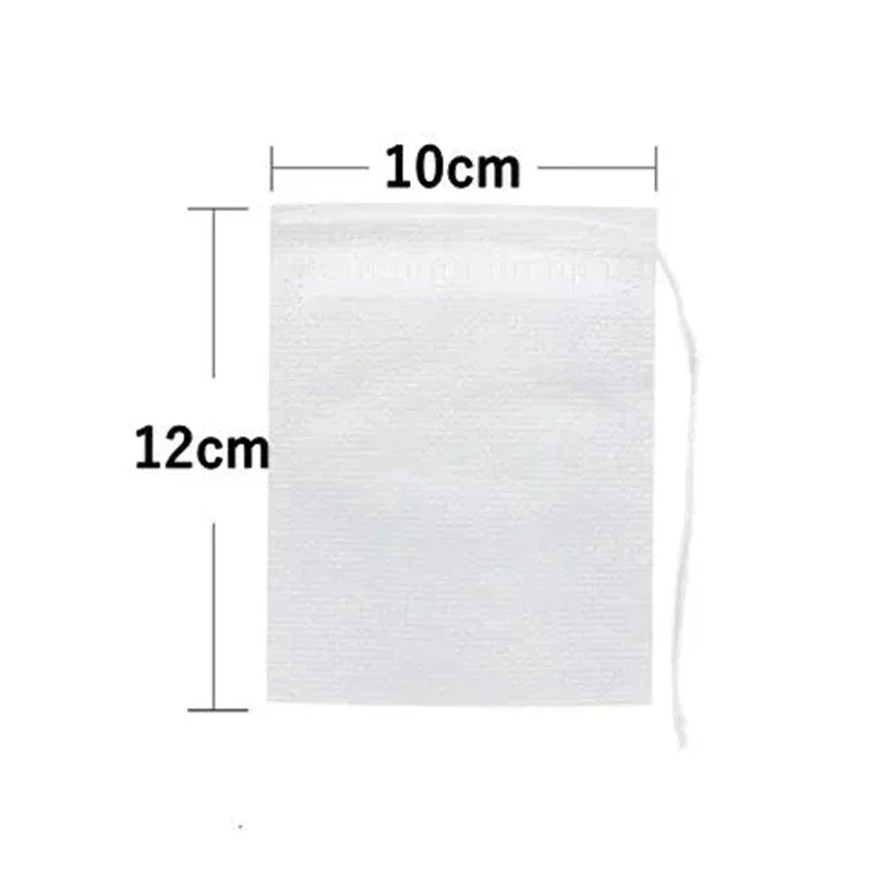 300/50PCS Disposable Tea Bags – Non-Woven Fabric Drawstring Infuser Bags for Loose Tea & Coffee - Image 7