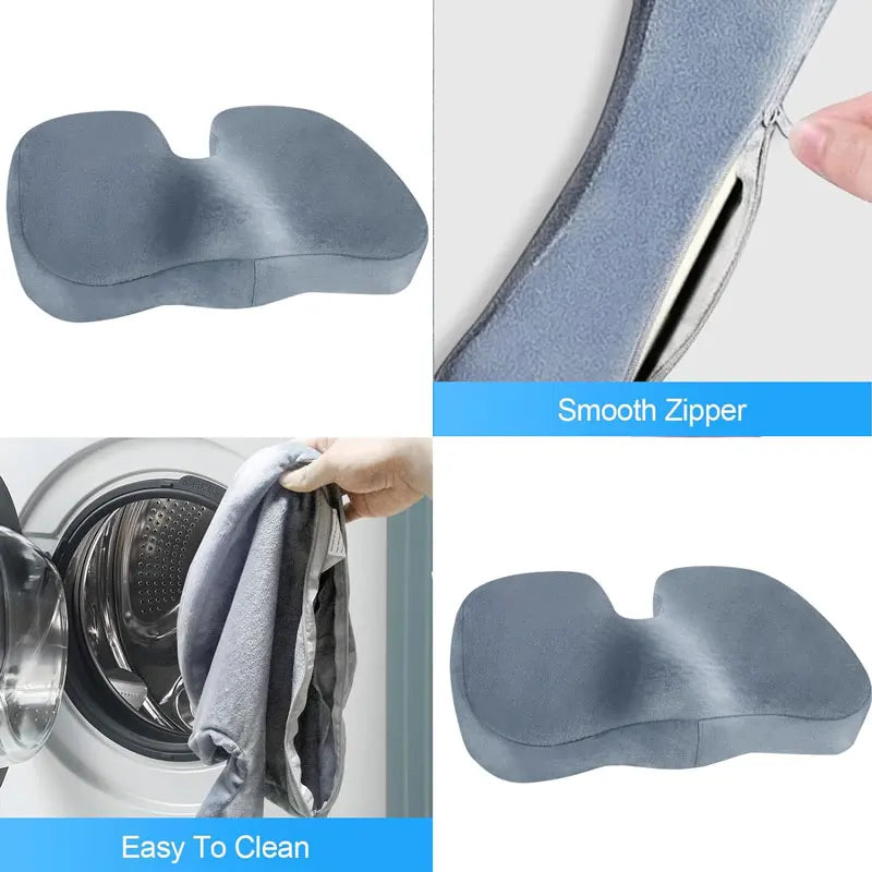 Coccyx Cushion Set – Orthopedic Memory Foam Seat & Back Support for Car, Office & Home - Image 6
