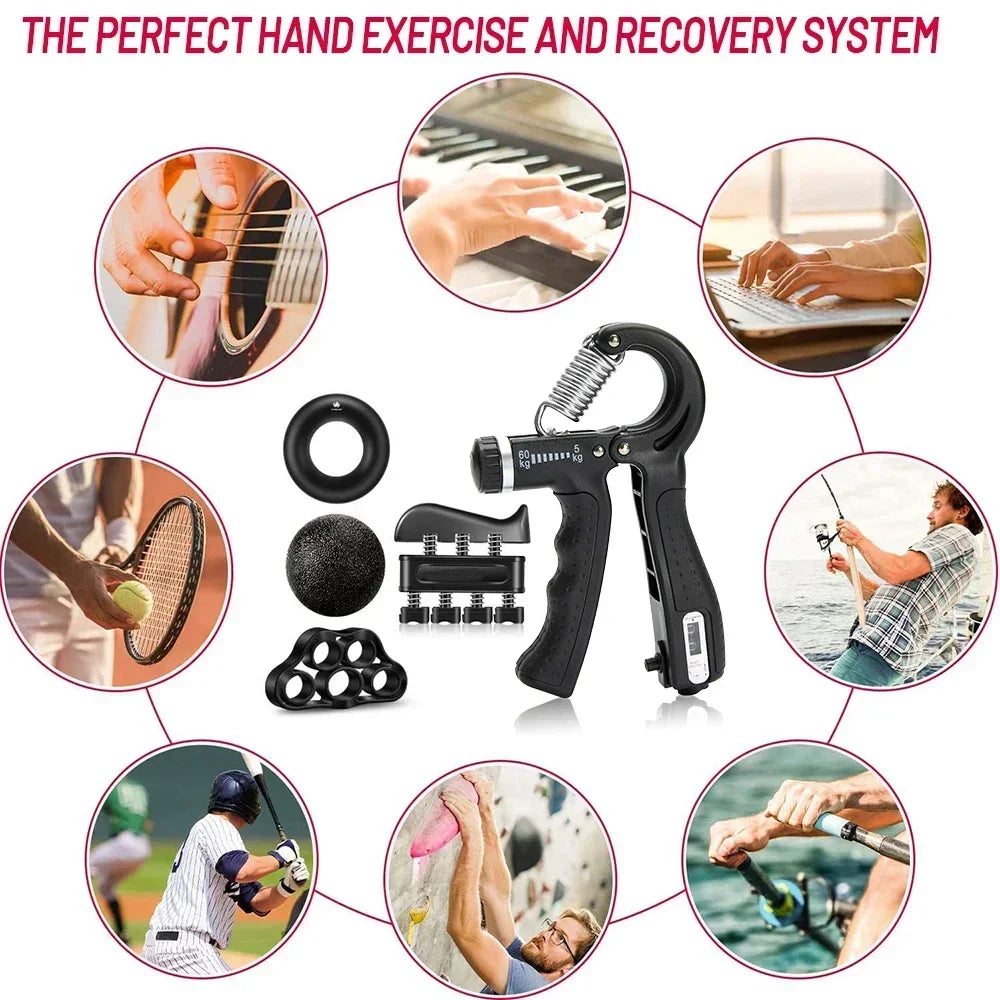 Adjustable Grip Strength Trainer – 5–60Kg Hand & Finger Exerciser for Muscle Building & Recovery - Image 6