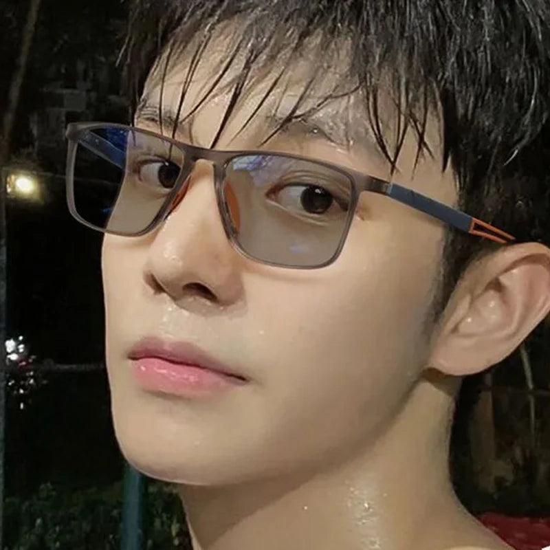 TR90 Sports Photochromic Eyewear – Anti-Blue Light Glasses with Flexible Spring Hinges for Men - Image 2