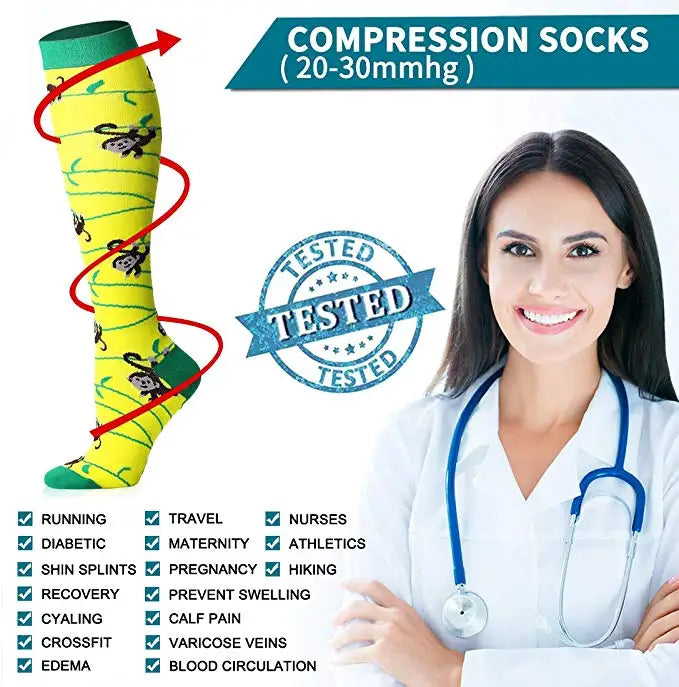 1 PCS Unisex Compression Stockings – Medical & Athletic Support for Edema, Diabetes, Varicose Veins, and Sports - Image 4