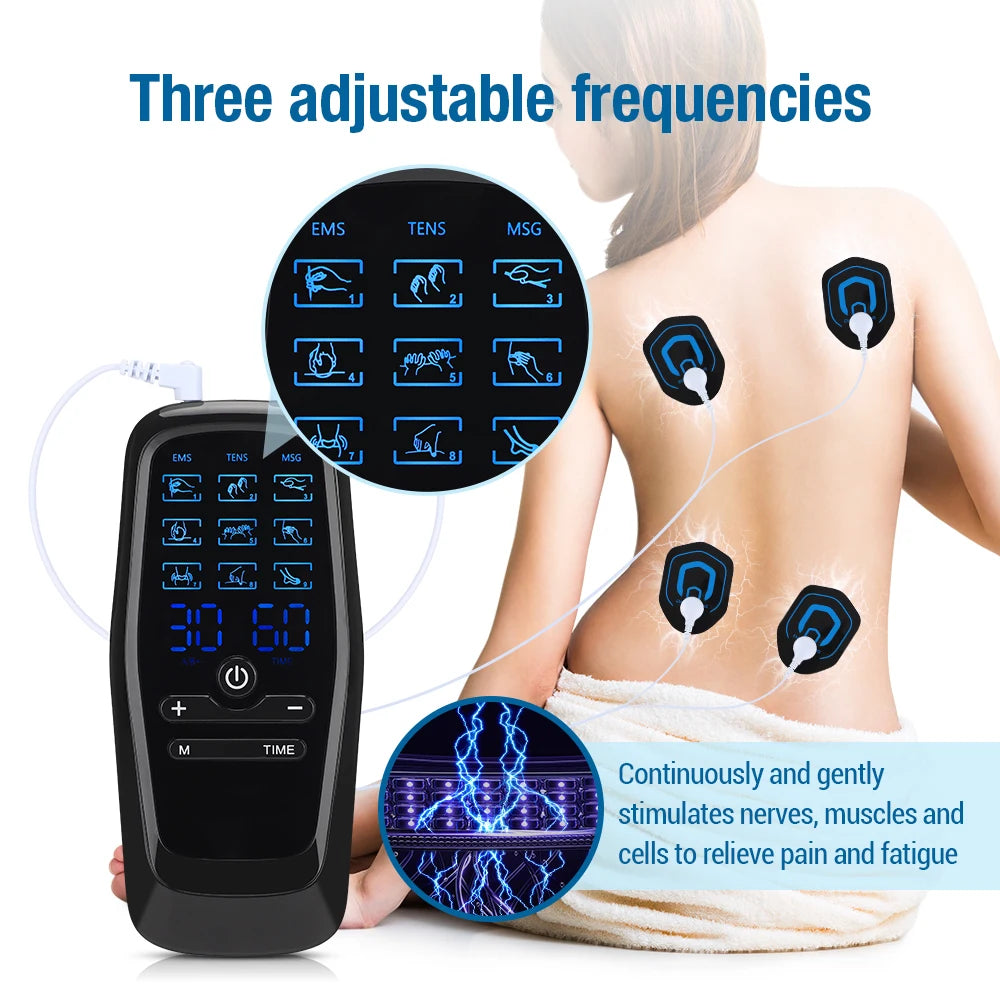 Physiotherapy TENS EMS Muscle Stimulator – Digital Electric Therapy Machine for Pain Relief & Slimming - Image 3