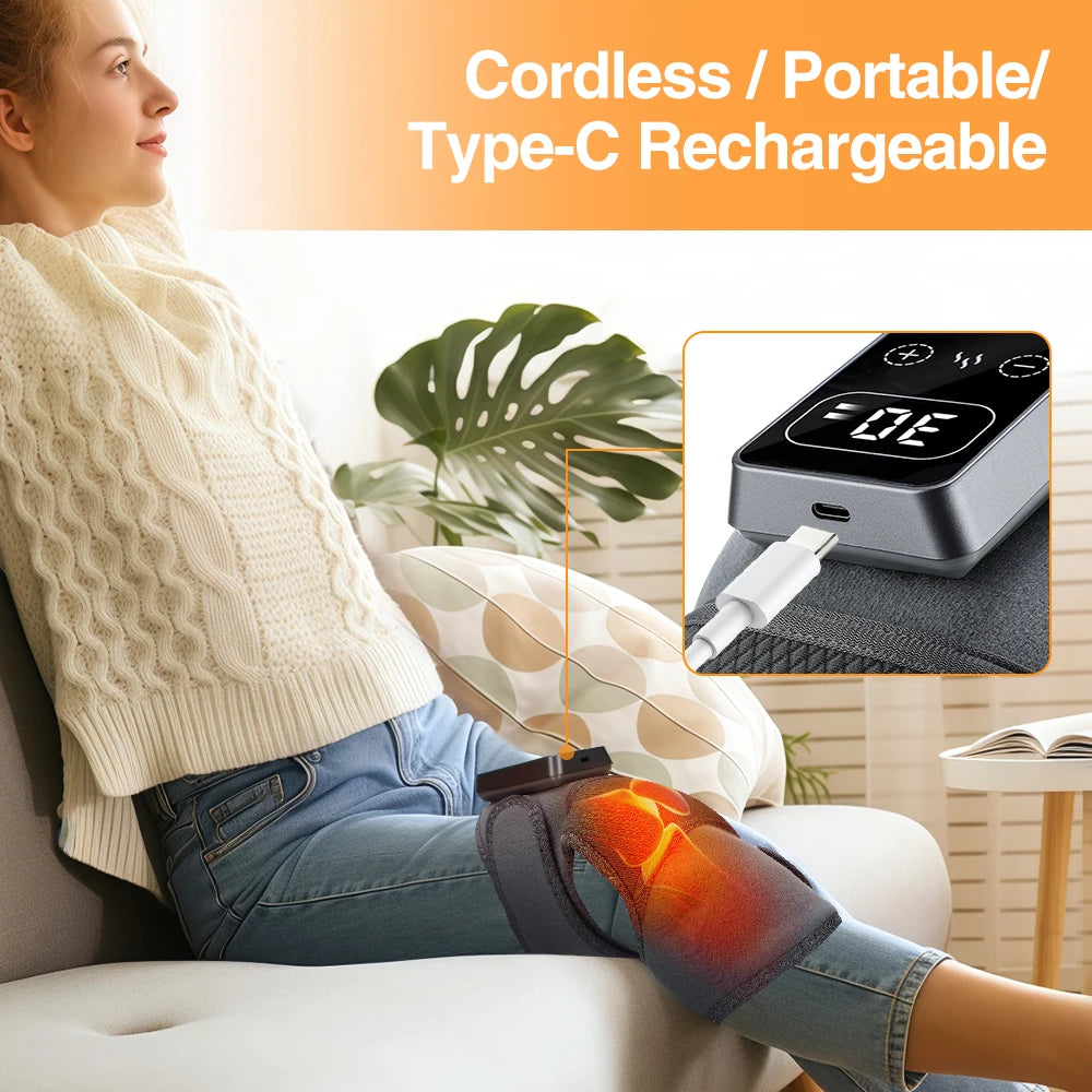 Electric Knee Massager with Heat Therapy and Adjustable Vibration - Image 6
