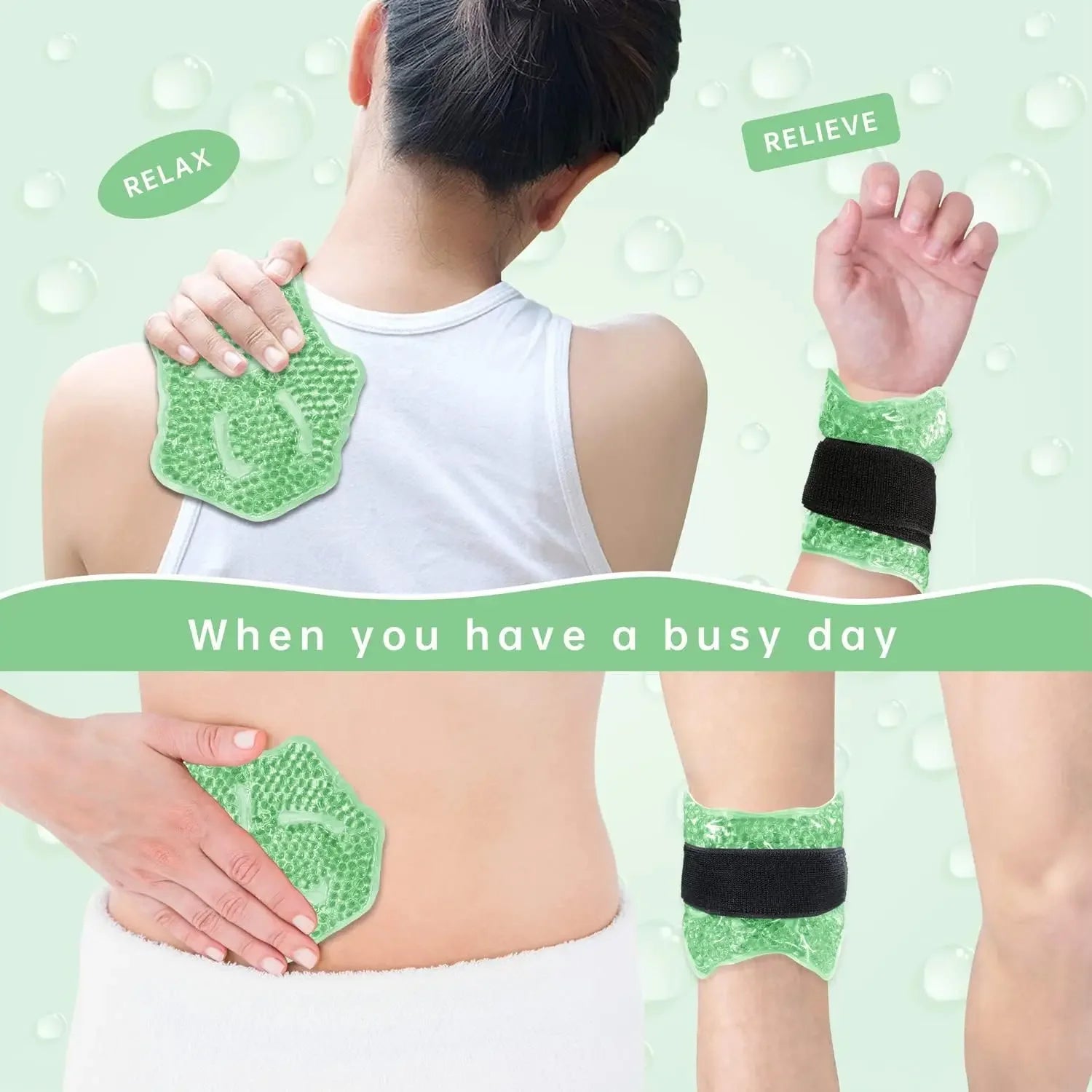 Ankle Foot Ice Pack Wrap – Reusable Gel Bead Pad for Injury & Pain Relief - Image 2