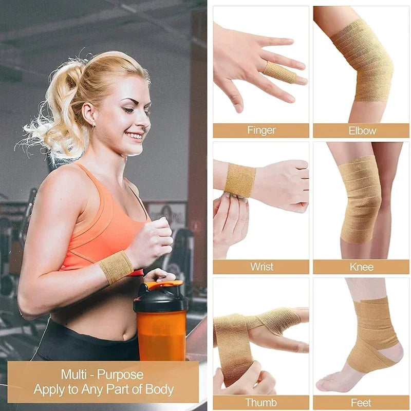 Sports Elastic Bandage – Self-Adhesive Tape for Joint Support & Injury Protection - Image 2