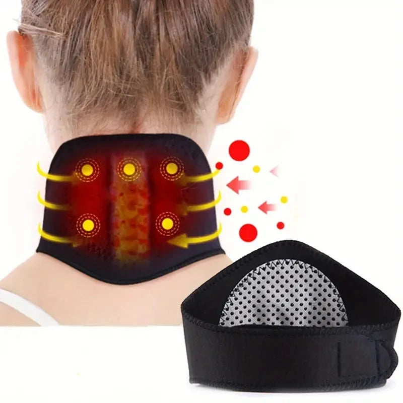 Self-Heating Magnetic Neck Support Brace – Medium Soft Portable Cervical Pillow with Spontaneous Heat Therapy - Image 3