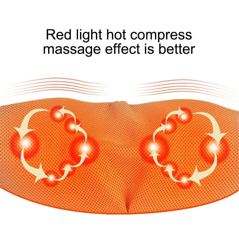 3D Shiatsu Massage Pillow with Heat – Neck, Shoulder & Back Massager for Home & Office - Image 3