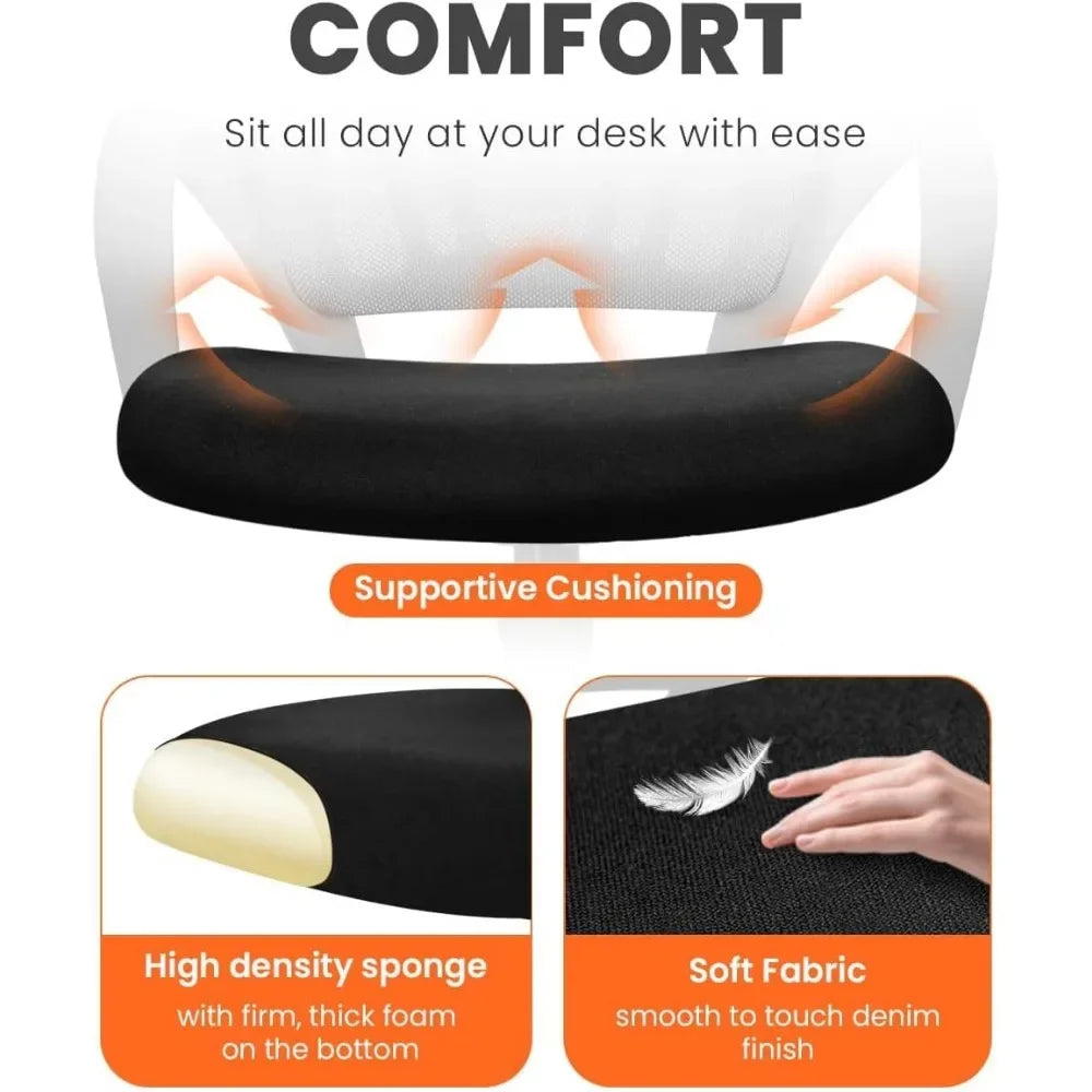 Ergonomic Mid-Back Mesh Office Chair – Adjustable Swivel Desk Chair with Lumbar Support - Image 5