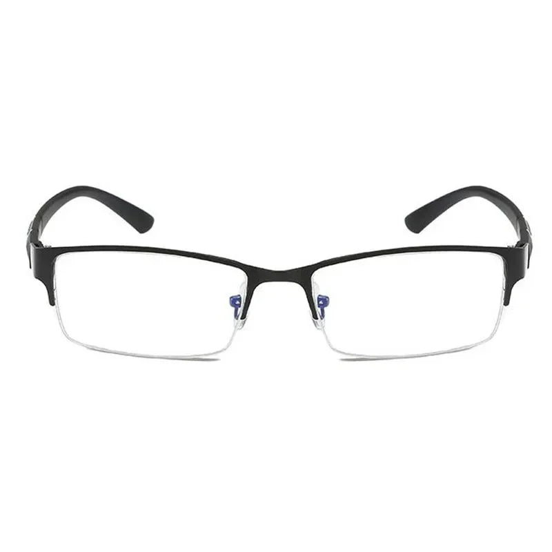 Unisex Half Metal Frame Nearsighted Glasses – Prescription Myopia Eyewear (0 to -6.00) - Image 2
